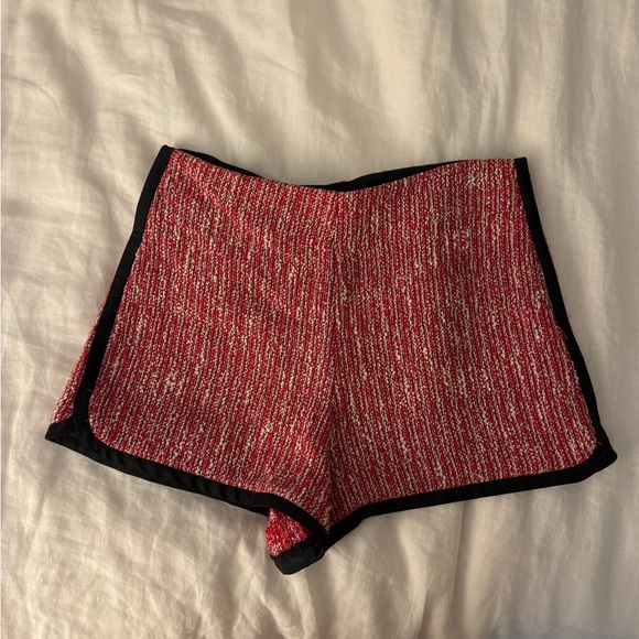 Maje Tweed Shorts - Red - Picture 2 of 3